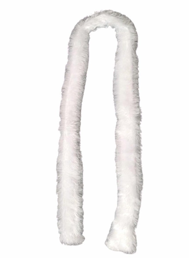 LUDALY Faux Fur Featherless Boa 72'' (White) - Image 1